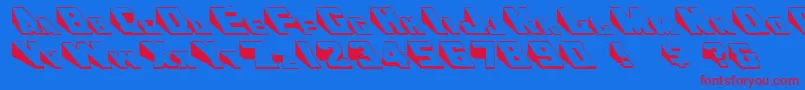 Doorjam Font – Red Fonts on Blue Background