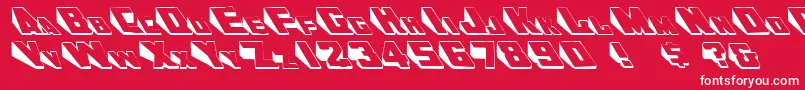 フォントDoorjam – 赤い背景に白い文字