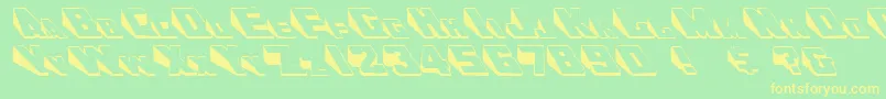 Doorjam Font – Yellow Fonts on Green Background