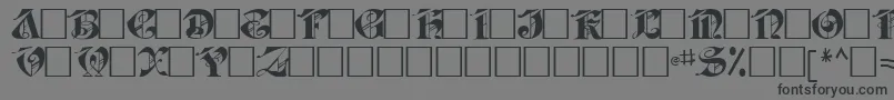 Jabacaps105Regular Font – Black Fonts on Gray Background