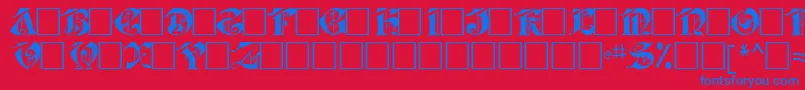 Jabacaps105Regular Font – Blue Fonts on Red Background