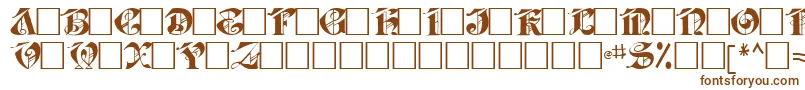 Шрифт Jabacaps105Regular – коричневые шрифты на белом фоне