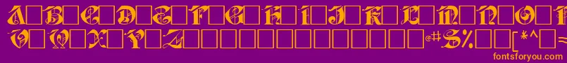 Jabacaps105Regular Font – Orange Fonts on Purple Background