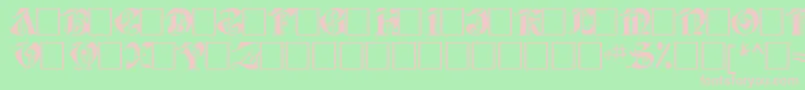 Jabacaps105Regular Font – Pink Fonts on Green Background