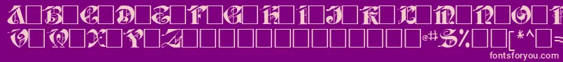 Jabacaps105Regular Font – Pink Fonts on Purple Background