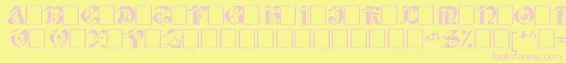 Jabacaps105Regular Font – Pink Fonts on Yellow Background