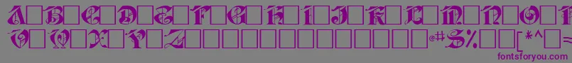 Jabacaps105Regular Font – Purple Fonts on Gray Background