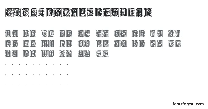 Czcionka TitlingcapsRegular – alfabet, cyfry, specjalne znaki