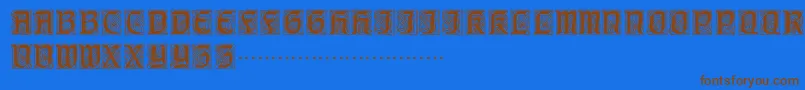 TitlingcapsRegular Font – Brown Fonts on Blue Background