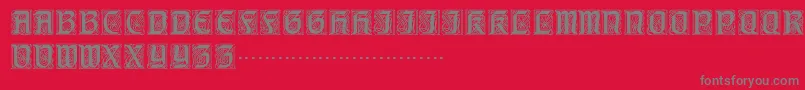 TitlingcapsRegular Font – Gray Fonts on Red Background