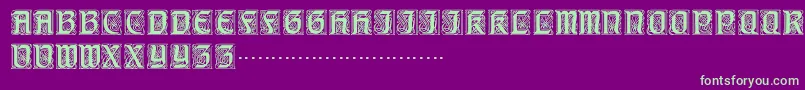TitlingcapsRegular Font – Green Fonts on Purple Background