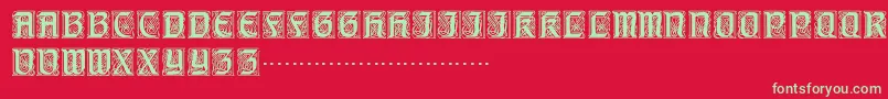 TitlingcapsRegular Font – Green Fonts on Red Background