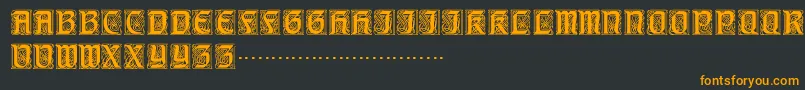 Шрифт TitlingcapsRegular – оранжевые шрифты на чёрном фоне