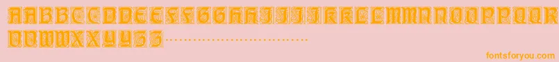 TitlingcapsRegular Font – Orange Fonts on Pink Background