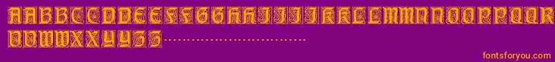 TitlingcapsRegular Font – Orange Fonts on Purple Background