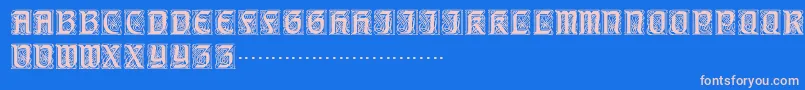 TitlingcapsRegular Font – Pink Fonts on Blue Background