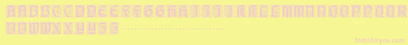 TitlingcapsRegular Font – Pink Fonts on Yellow Background