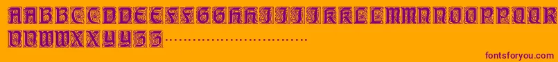 TitlingcapsRegular Font – Purple Fonts on Orange Background