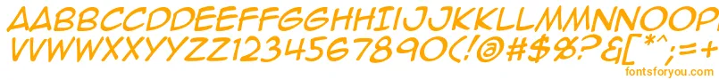 Animeace2Ital-Schriftart – Orangefarbene Schriften