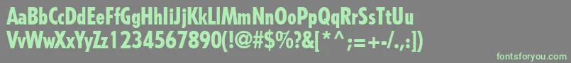 ArcheBlackCondensedSsiBlackCondensed Font – Green Fonts on Gray Background