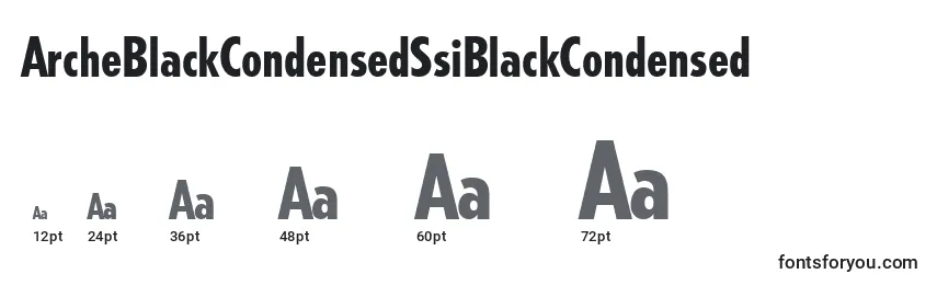 Размеры шрифта ArcheBlackCondensedSsiBlackCondensed