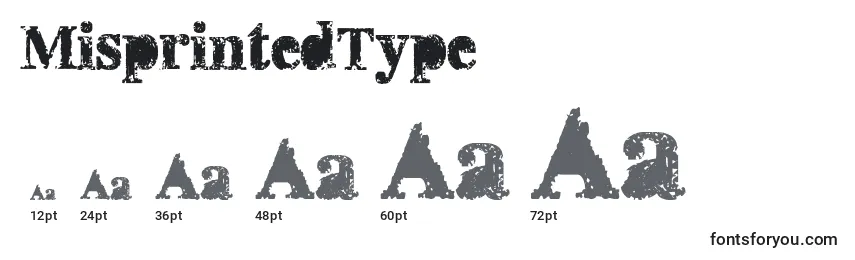 Размеры шрифта MisprintedType