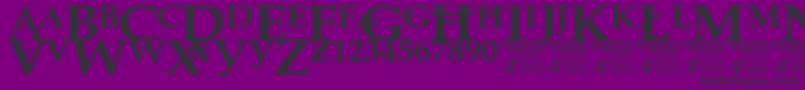 DreamingOfLilian Font – Black Fonts on Purple Background