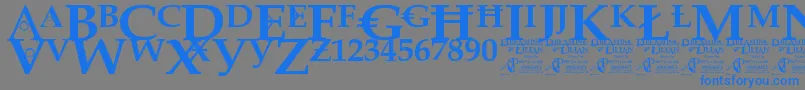 DreamingOfLilian Font – Blue Fonts on Gray Background