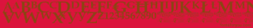 DreamingOfLilian Font – Brown Fonts on Red Background