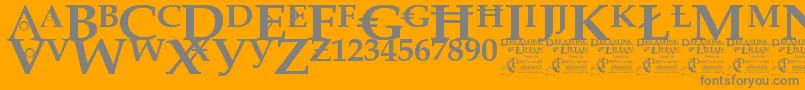 DreamingOfLilian Font – Gray Fonts on Orange Background