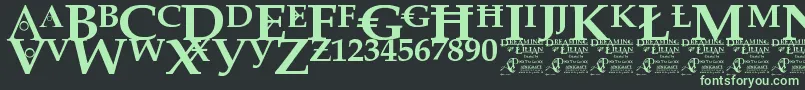 DreamingOfLilian Font – Green Fonts on Black Background