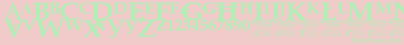 DreamingOfLilian Font – Green Fonts on Pink Background