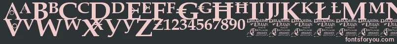 DreamingOfLilian Font – Pink Fonts on Black Background