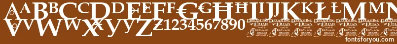DreamingOfLilian Font – White Fonts on Brown Background