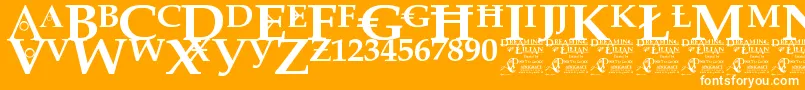 DreamingOfLilian Font – White Fonts on Orange Background