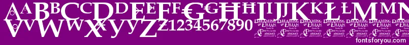 DreamingOfLilian Font – White Fonts on Purple Background