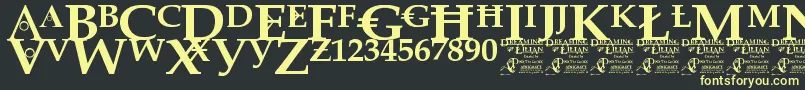 DreamingOfLilian Font – Yellow Fonts on Black Background