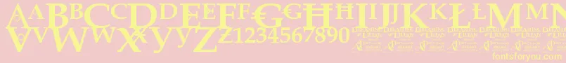 DreamingOfLilian Font – Yellow Fonts on Pink Background