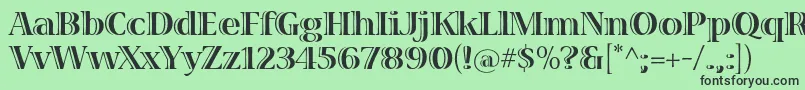 フォントVivastdBold – 緑の背景に黒い文字