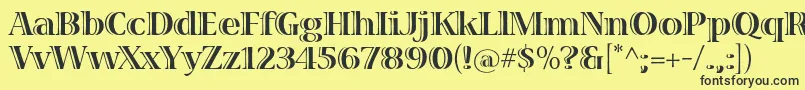 VivastdBold Font – Black Fonts on Yellow Background