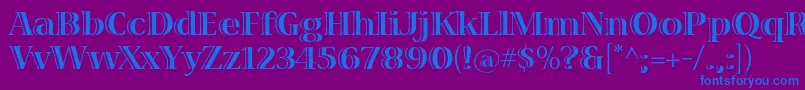 Police VivastdBold – polices bleues sur fond violet