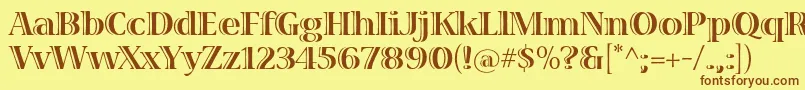 VivastdBold Font – Brown Fonts on Yellow Background