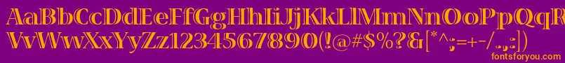 VivastdBold Font – Orange Fonts on Purple Background