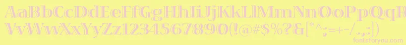 VivastdBold Font – Pink Fonts on Yellow Background