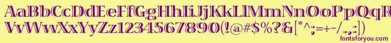 VivastdBold Font – Purple Fonts on Yellow Background