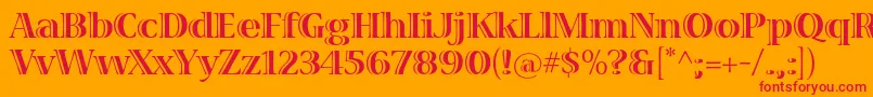 VivastdBold Font – Red Fonts on Orange Background