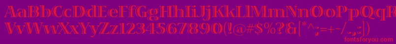 VivastdBold-fontti – punaiset fontit violetilla taustalla