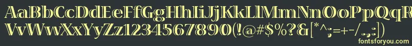 VivastdBold-Schriftart – Gelbe Schriften auf schwarzem Hintergrund