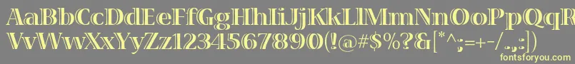 VivastdBold-Schriftart – Gelbe Schriften auf grauem Hintergrund