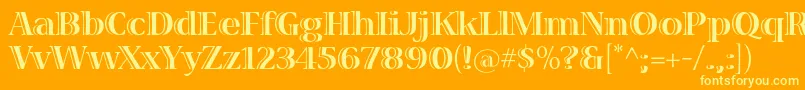 フォントVivastdBold – オレンジの背景に黄色の文字